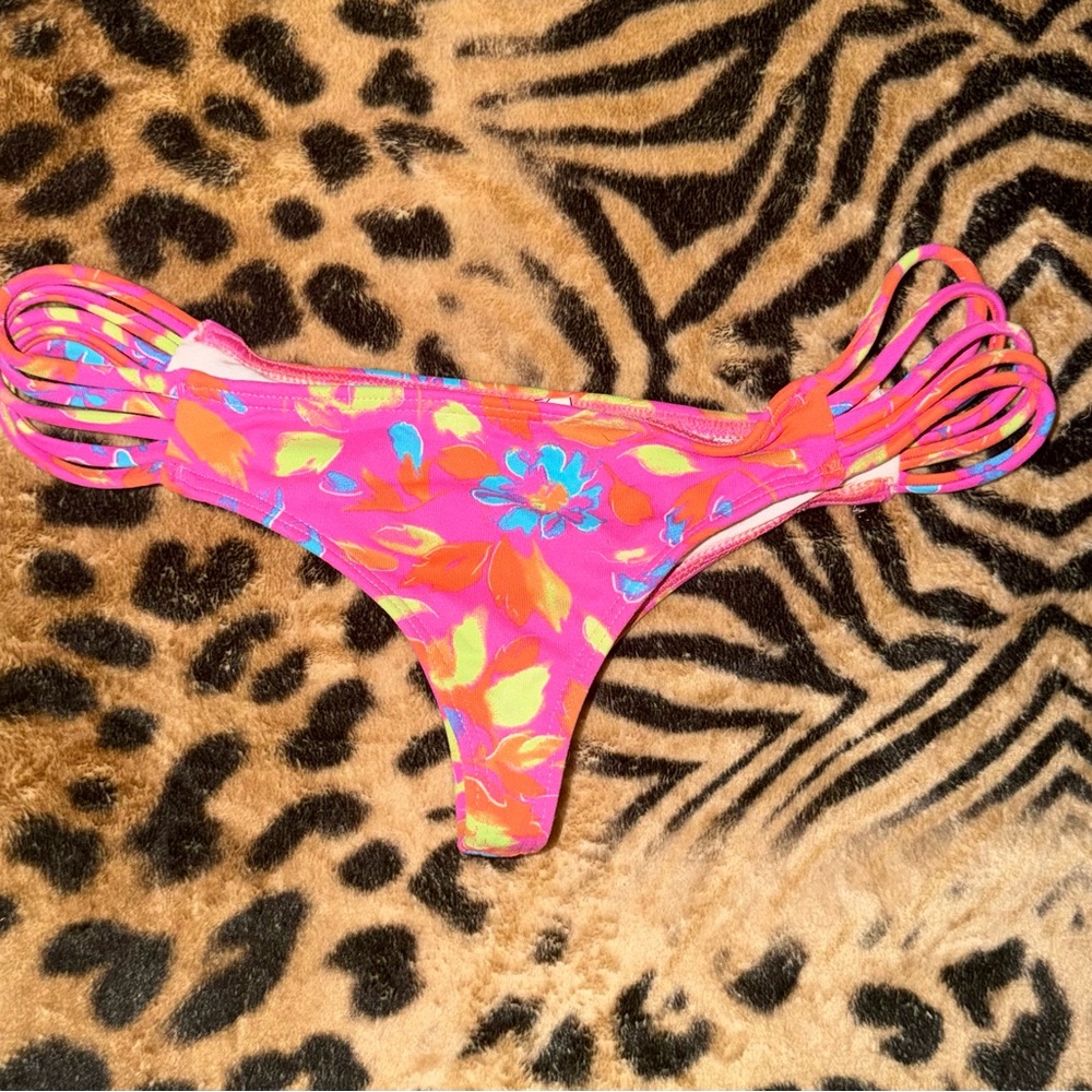 San Lorenzo Colorful Floral Print Brazilian Cut Bikini